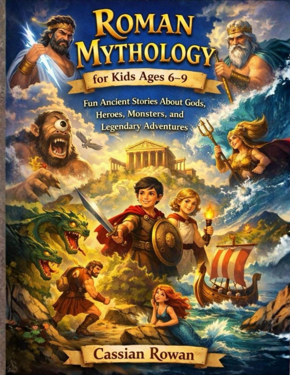 ROMAN MYTHOLOGY FOR KIDS AGES 6–9: Fun Ancient Stories About Gods, Heroes, Monsters, and Legendary Adventures