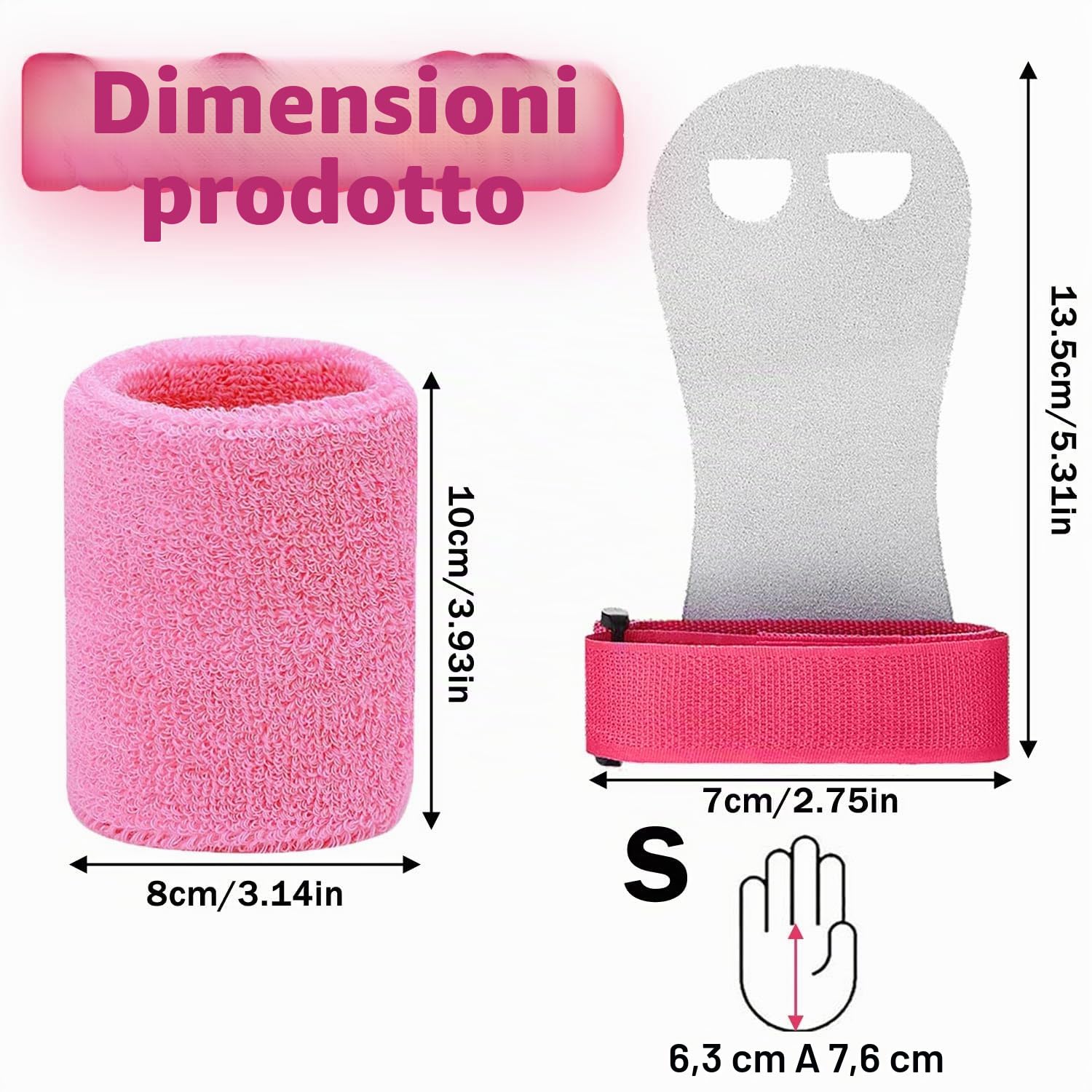 Cinturini da Polso con Presa per Ginnastica Sportiva, Protezione del Polso per Sollevamento Pesi per Ragazze Bambini (Rosa)