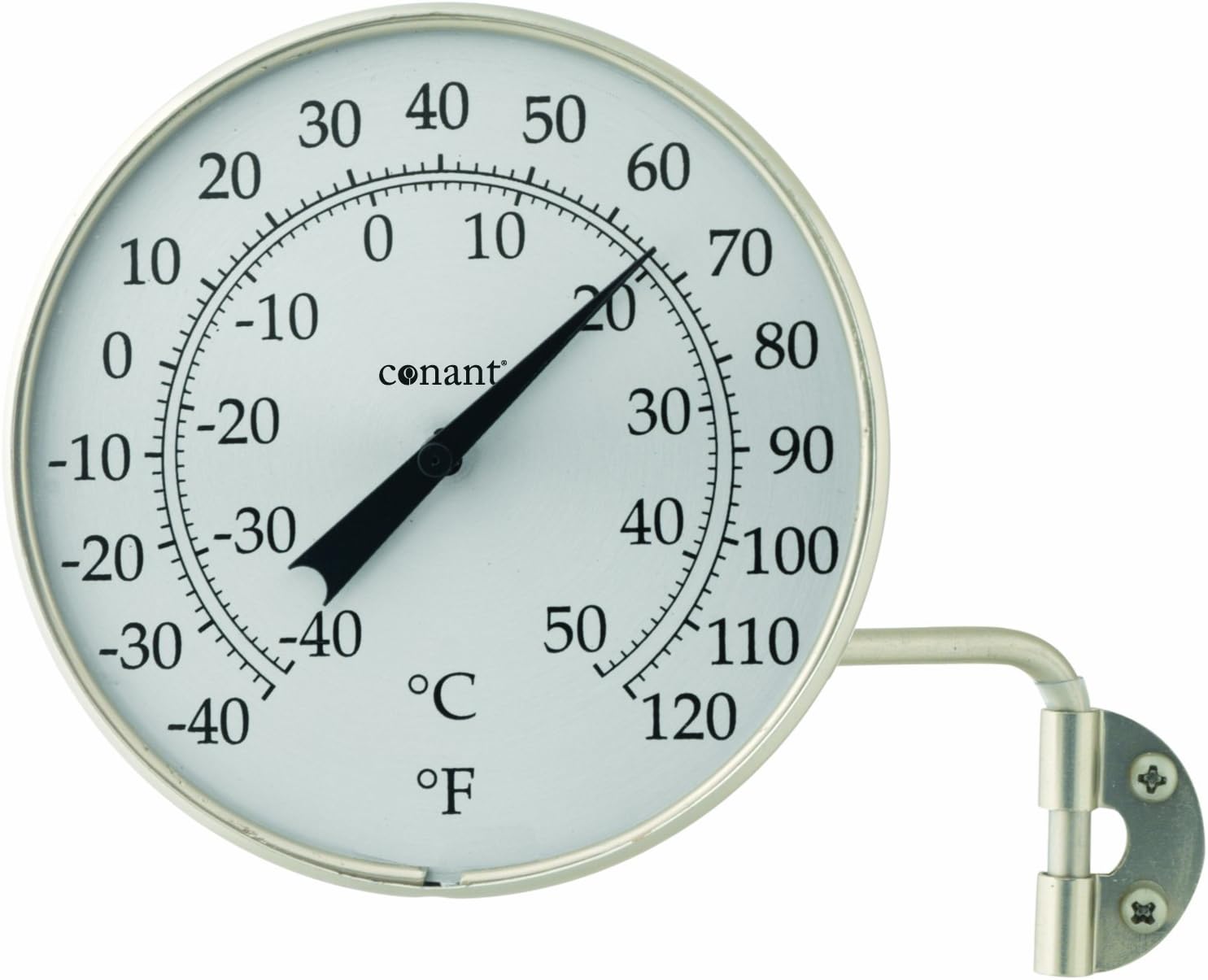 Conant T6SN Vermont Dial Thermometer, Satin Nickel