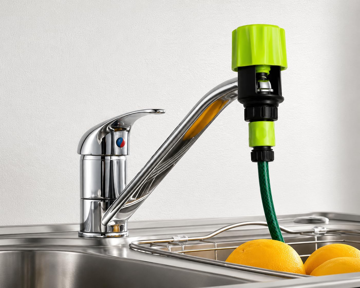 Kitchen Mixer Tap to Garden Hose Pipe Connector – Hosepipe Tap Adaptor for Round Kitchen Sink & Bathroom Taps, Indoor Outdoor Hose Attachment, Garden Hose Fitting Adapter (Not for Swan Neck Taps)