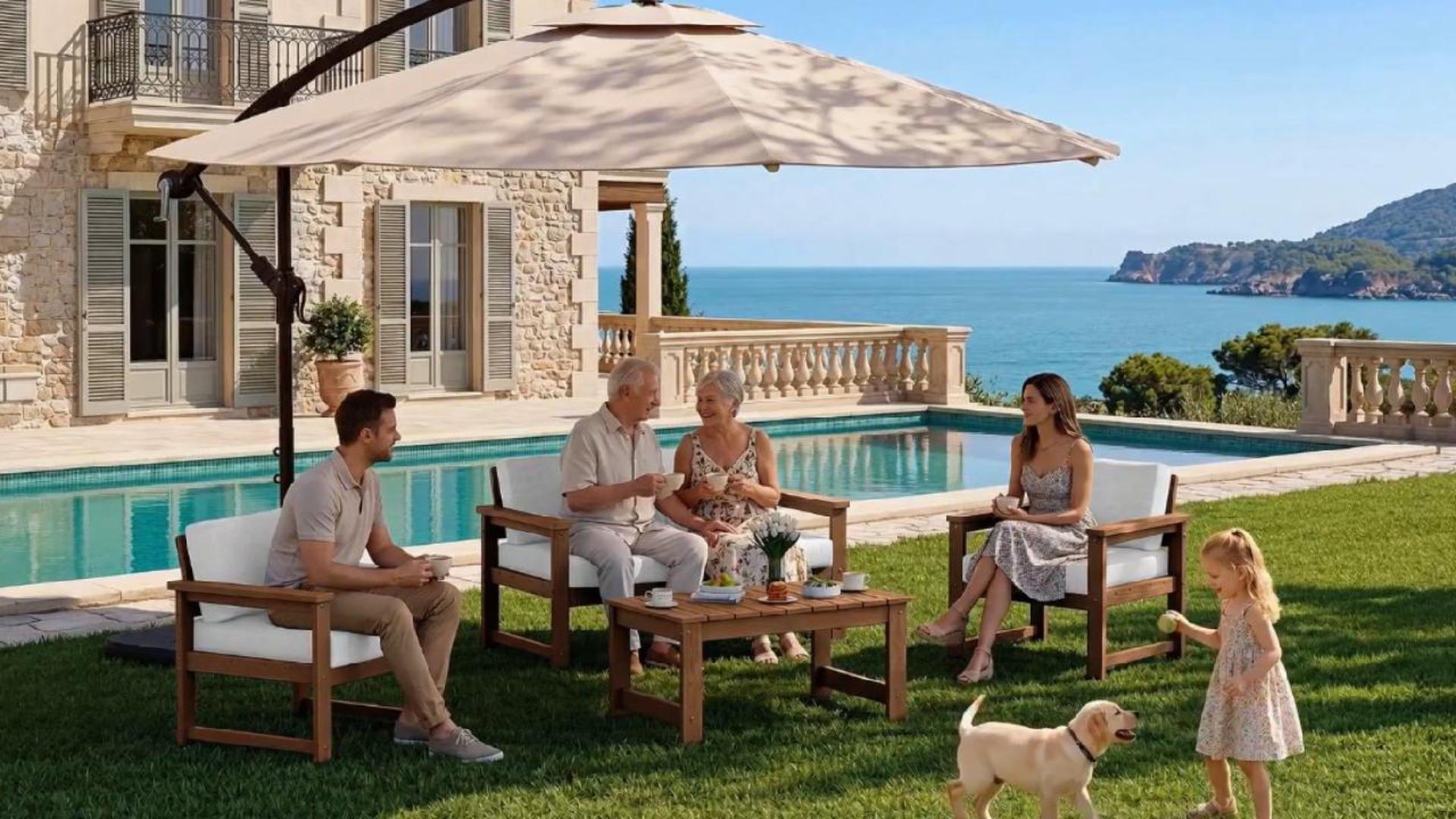 Amazon.com : SERWALL 3 Pieces HDPE Outdoor Sofa Bistro Set with