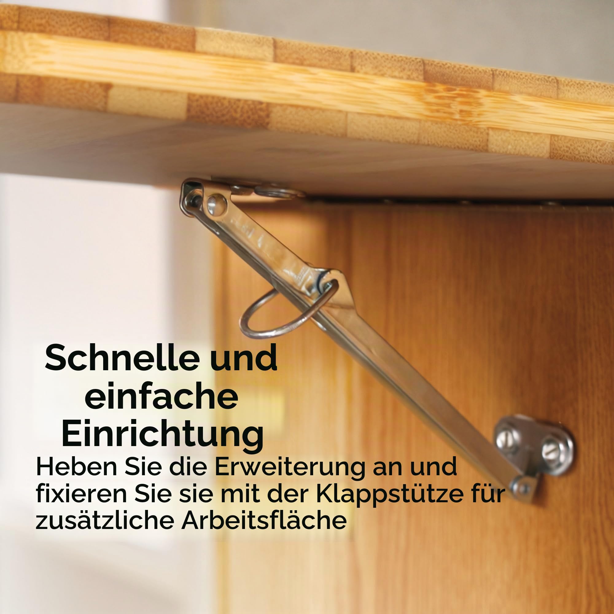 Camco 30,5 x 34,9 x 1,9 cm Bambus-Akzente, Wohnmobil, praktisch und langlebig, zusammenklappbare Holz-Arbeitsplattenverlängerung, geeignet für Lebensmittelkontakt, Braun