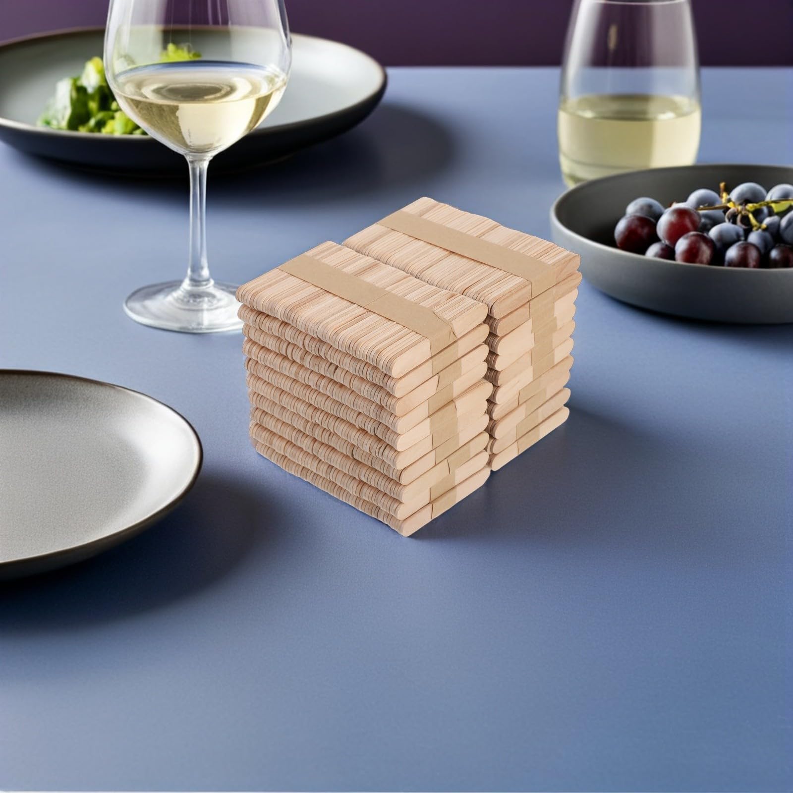 Alipis Palitos de Madera para Manualidades 1000 Unidades Palitos de Helado Naturales 65X10X2 MM Material Seguro y Lijado para Bricolaje Decoración Proyectos Escolares y Arte Infantil