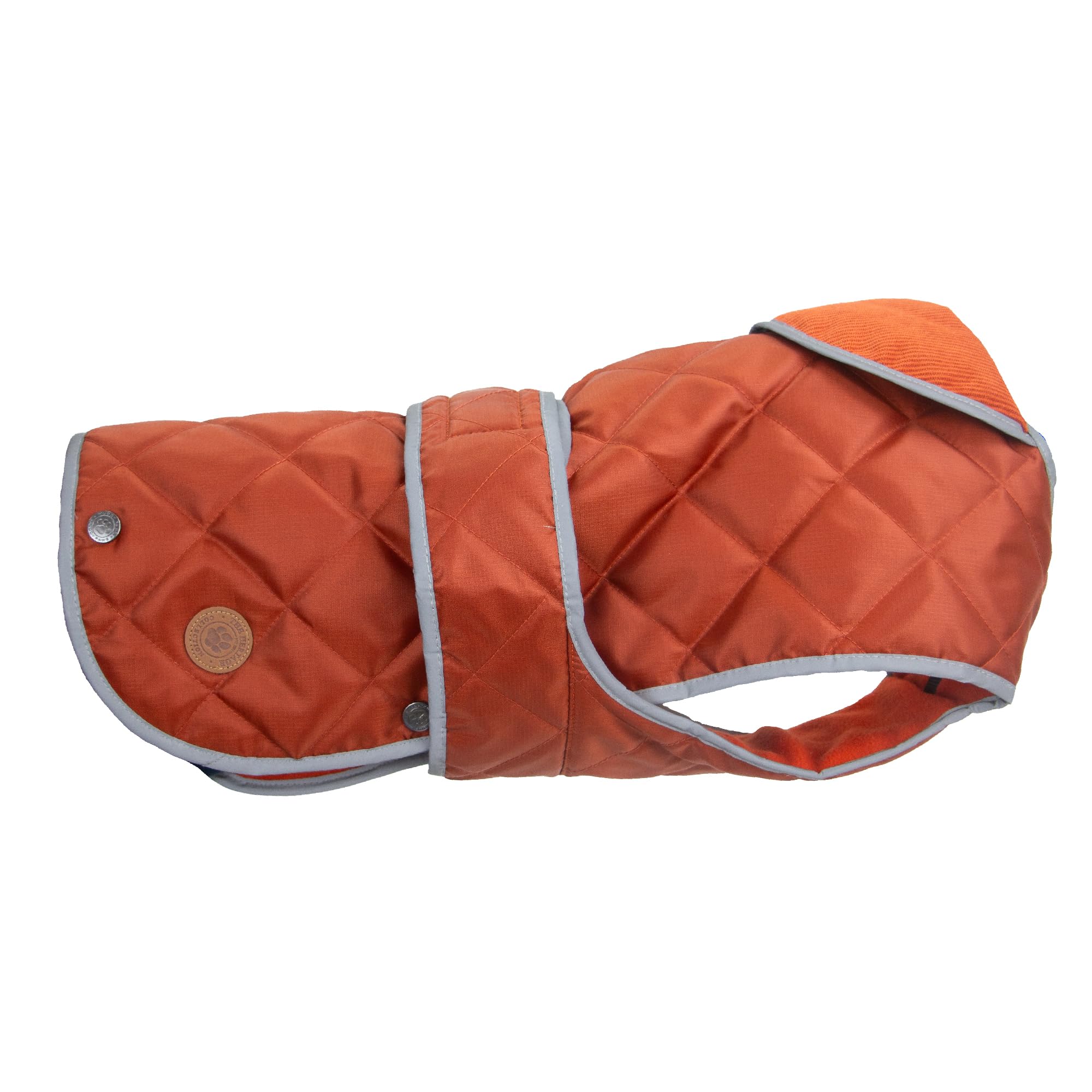 Ancol Heritage Quilted Dog Coat in Terracotta, Waterproof Fleece Lined Pet Jacket with Zipped Harness Hole - Image 2