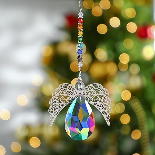 Miniatura 2 de Haning - Colgante de cristal de ángel guardián para decoración de ventana (color AB)