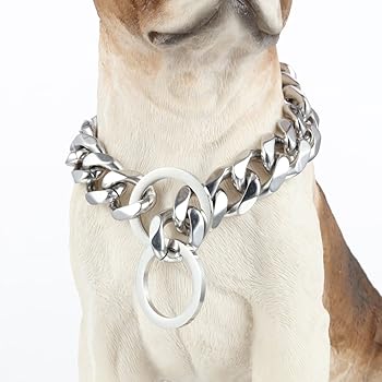 cuban link dog choker