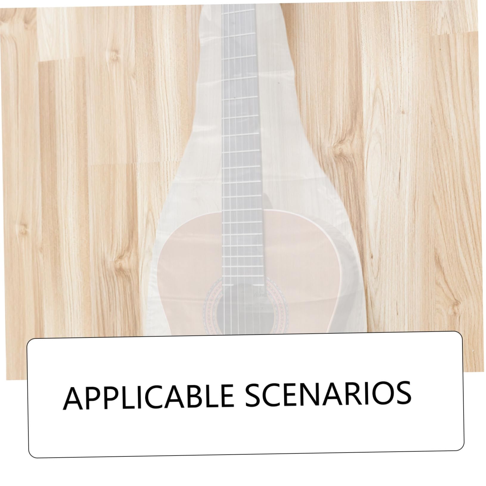 Housse de Protection Translucide PVC Dépoli Réutilisable pour Basse et Guitare Anti-Poussière, Étanche, Maison