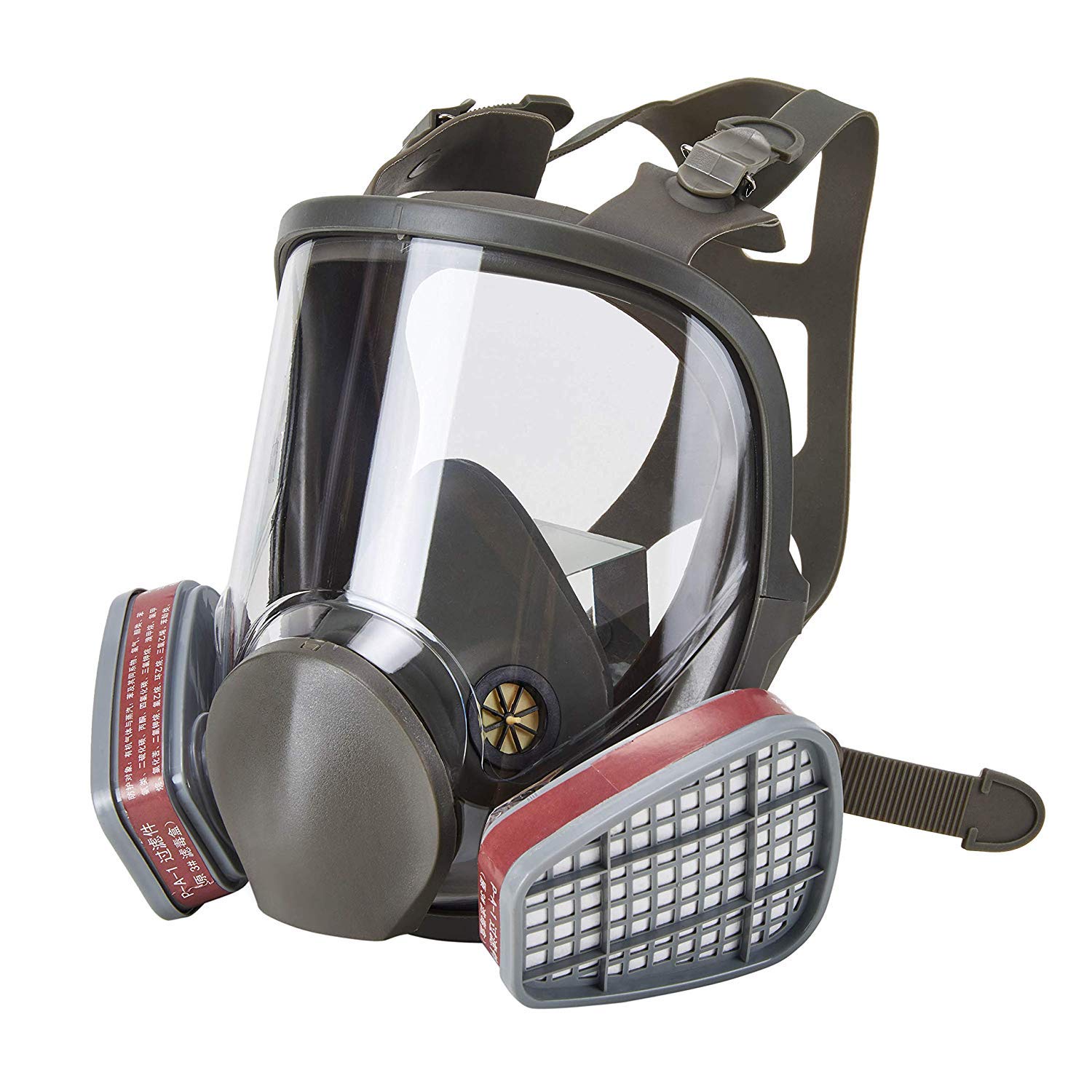 HOLULO Full Face Respirator Mask for Organic Vapor Double Air Filter Cartridge