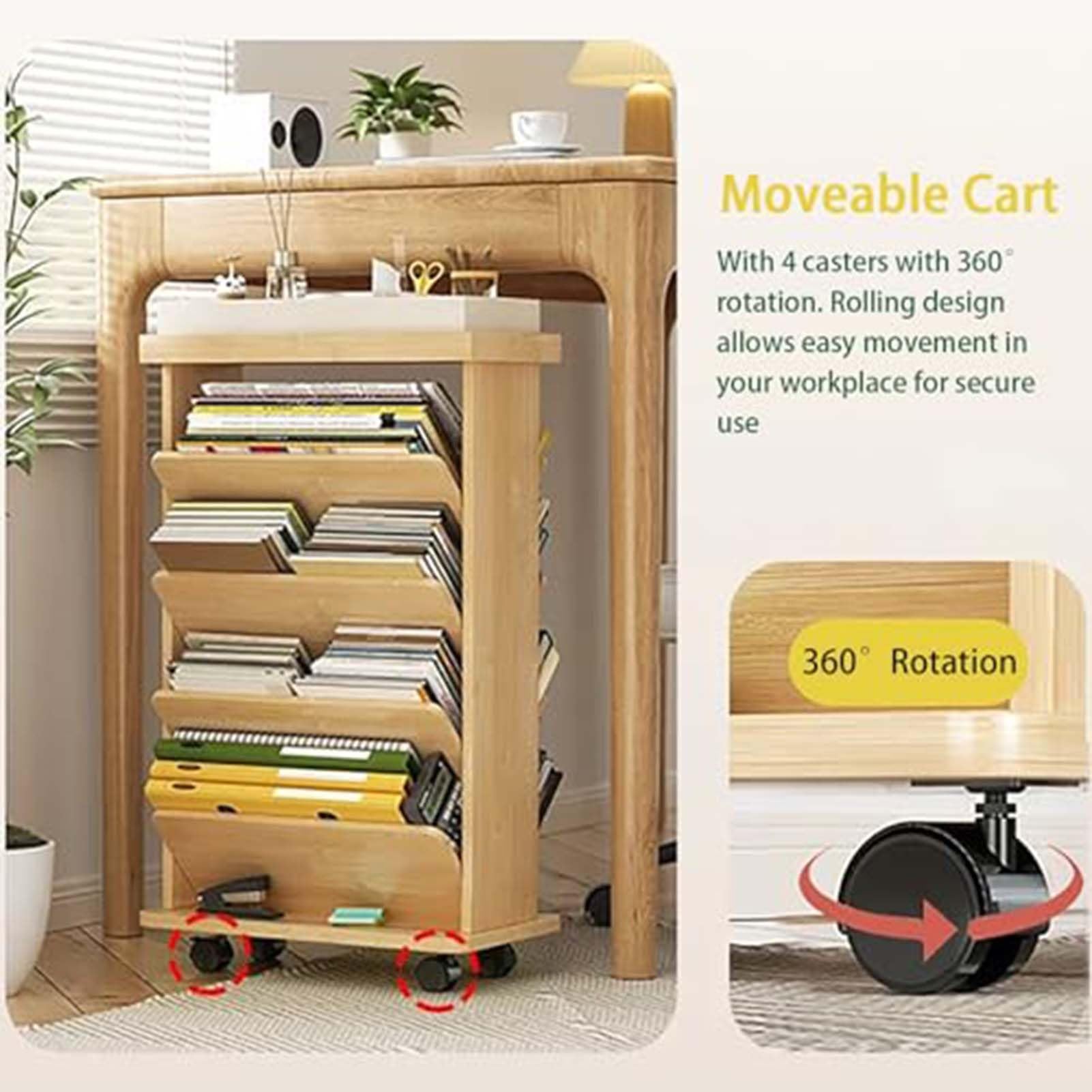 Organizer Per Libri Da Scrivania, Mobile, Angolare, Da Pavimento, Per La Casa, Libreria Stretta Autoportante Per Piccoli Spazi