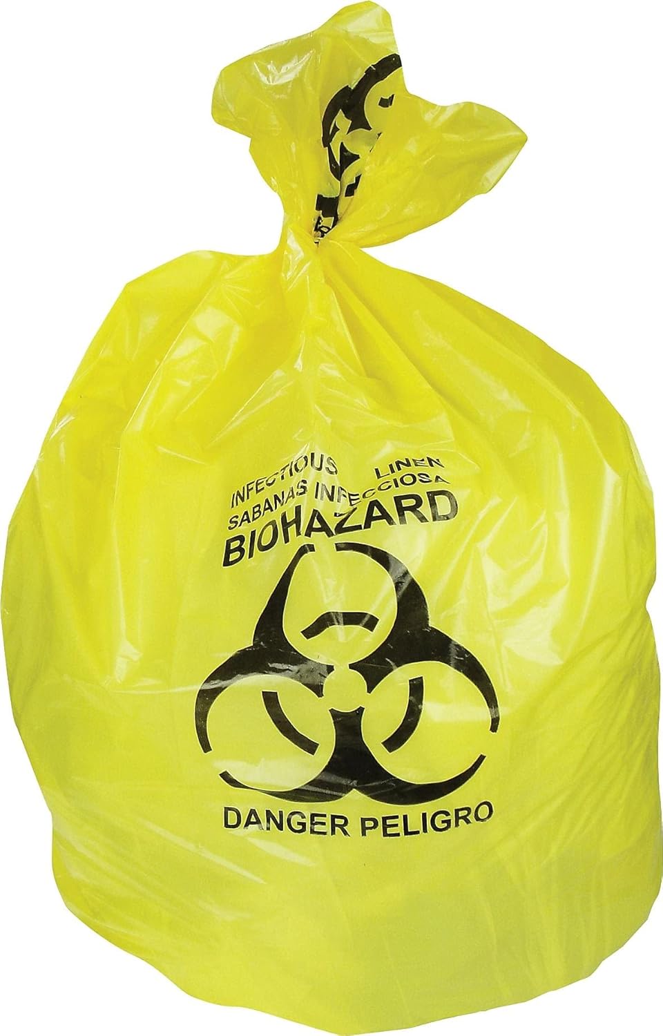 Heritage 30 Gal. Biohazard Liners, Yellow, 43-Inch L X 30-Inch W, 200/Carton (A6043py)