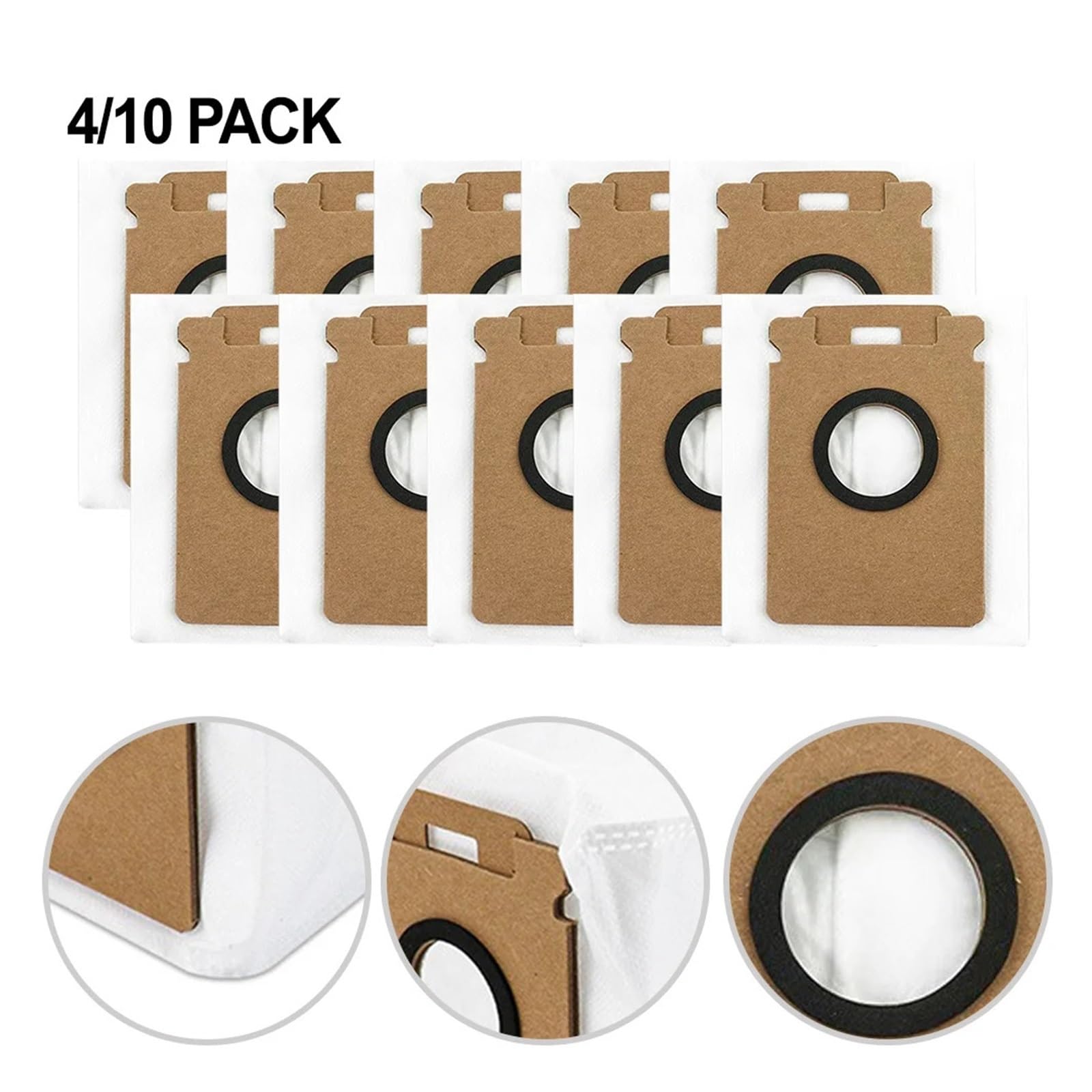 Bolsas For Polvo, Compatibles Con Roborock, H50 Ultra H60 Hub Ultra H60 Hub Pro, Accesorios De Barredora De Vaciado Automático De 3,5 L(10pcs)
