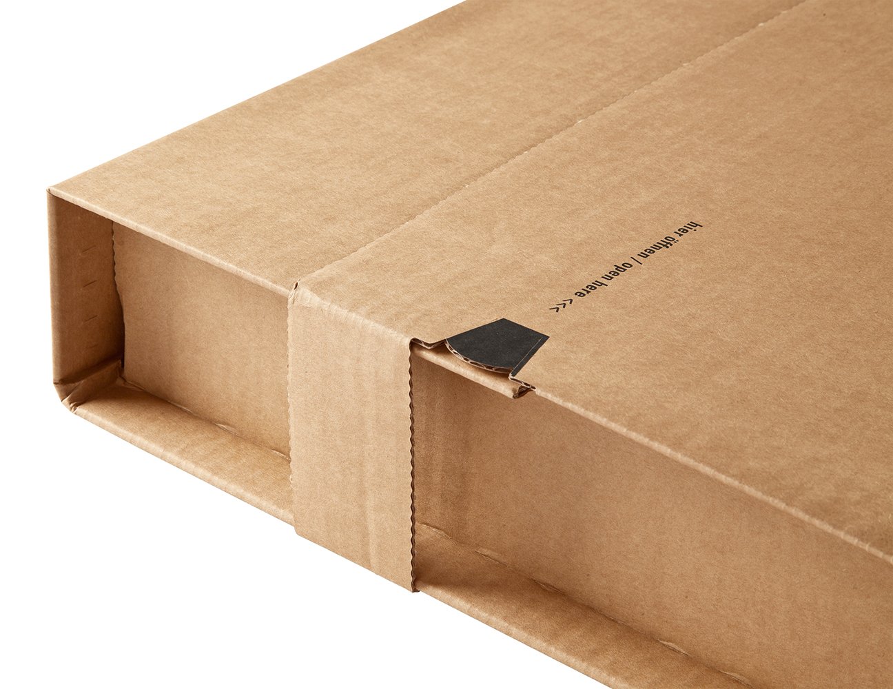 ColomPac CP030.08 Versandverpackung mit Sicherungslaschen aus Wellpappe, PK20 mit Selbstklebeverschluss, 320 x 320 x 60 mm, braun