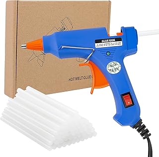 talifoca Pistolet à colle chaude + 40 bâtons de colle chaude, pistolet à colle chaude pour bricolage, art industriel, petit artisanat dans la maison et le bureau, 20 W