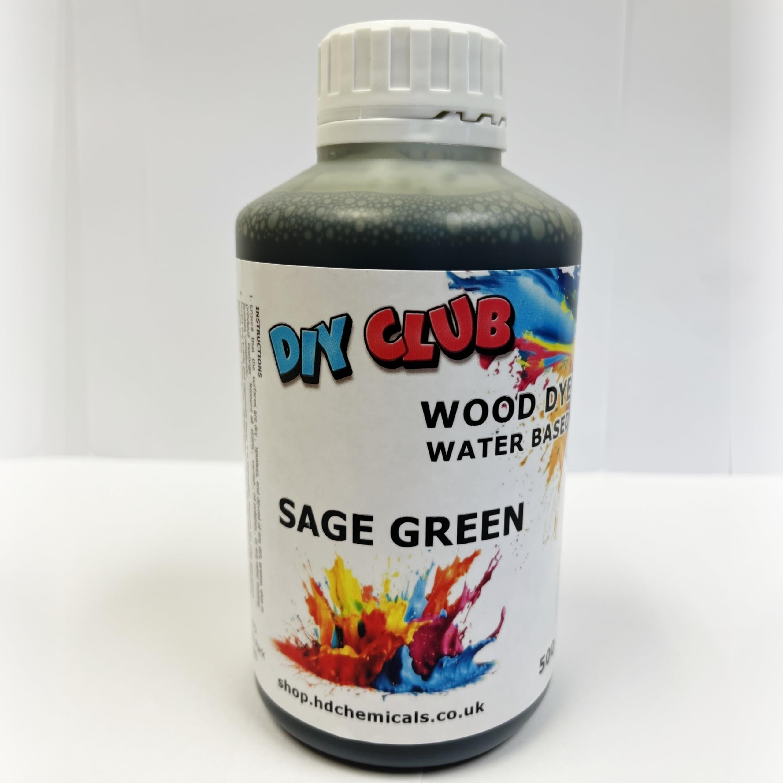 Water-Based Wood Dye, Wood Stain 500ml, 1000ml. Eco-Friendly, Non-Toxic, for DIY Interior Projects, Quick Dry, Furniture.Black, Red, Green, Blue, Pine, Oak, Brown, Mahogany, (SAGE Green, 500ml)