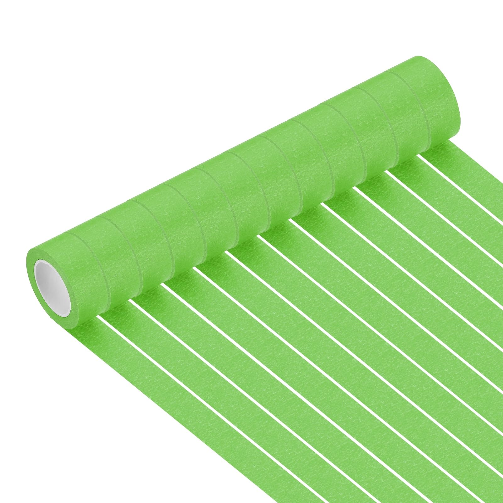 PATIKIL Light Green Masking Tape 25mm x 13Meter, 12 Rolls Color Code Labeling Painters Tape for Arts Crafts Wall Painting Science Lab Organizing