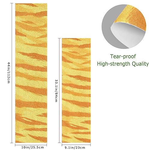 Vista 73 de Abstracto Negro Gris Geométrico Skateboard Grip Tape 33x9inch Papel de lija Longboard Scooter Griptape Diseño antideslizante y anti-desgarro