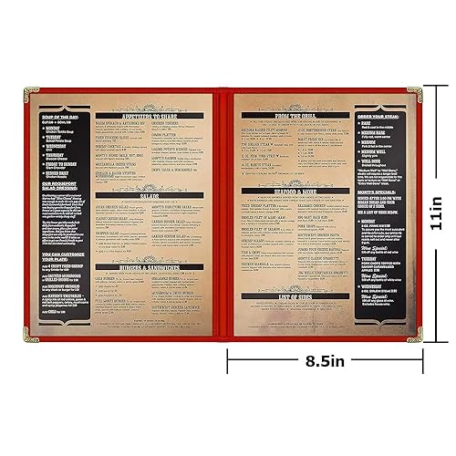 Miniatura 271 de Goodsmart - Fundas para menú de restaurante, paquete de 25 unidades, color negro, 2 vistas, soportes para menú de carga superior, cubiertas