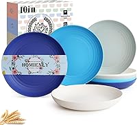 Vista 12 de Homienly Platos pequeños Platos de paja de trigo ligeros e irrompibles de 5.7 pulgadas Juego de 8 platos pequeños de postre, aptos para Beige