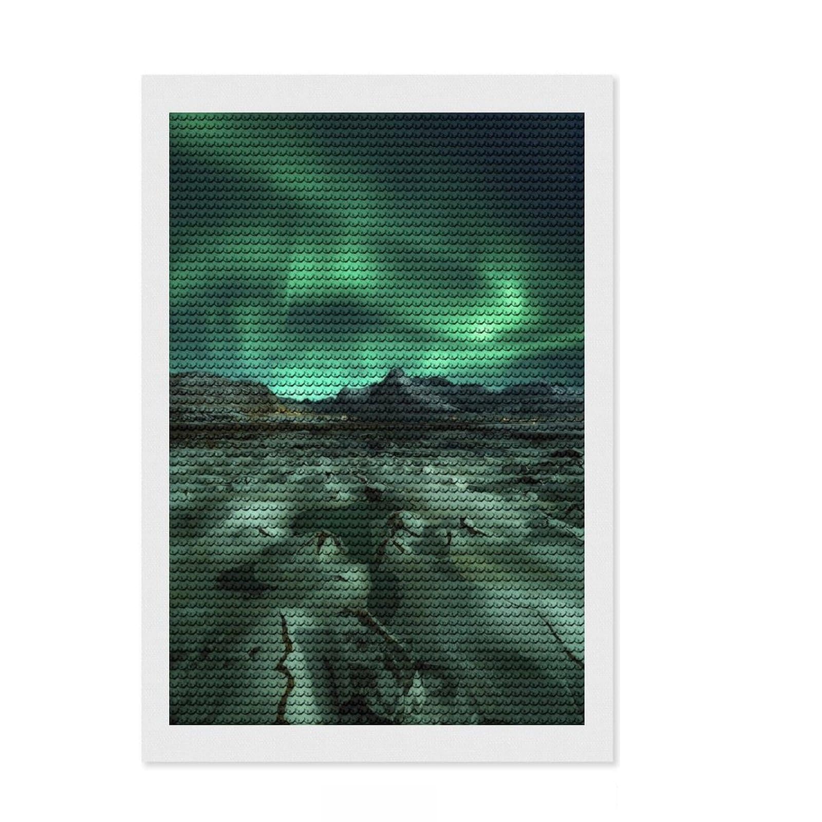 Junmoney Ice Cracking Diamond Art Kit 8"x12", Home Decoration, Relaxing DIY, Modern Decor, Holiday Gift Idea, Creative Gift Idea