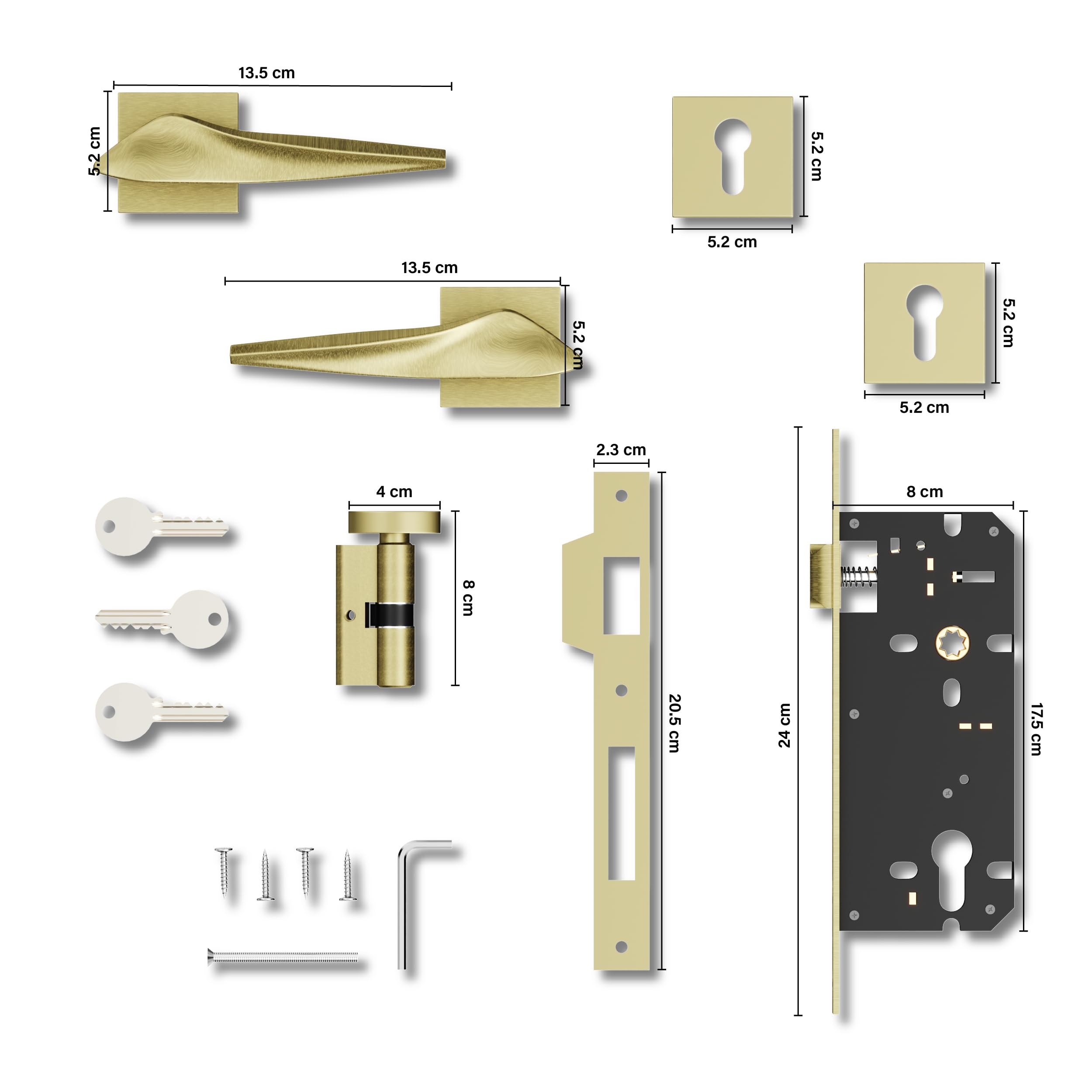 GRIVAN Ultra-Durable Brass Mortise Door Lock Set | Main Door Lock for Home/Office/Bedroom with 2 Years Warrenty (Antique Finish) — Amazon image 5