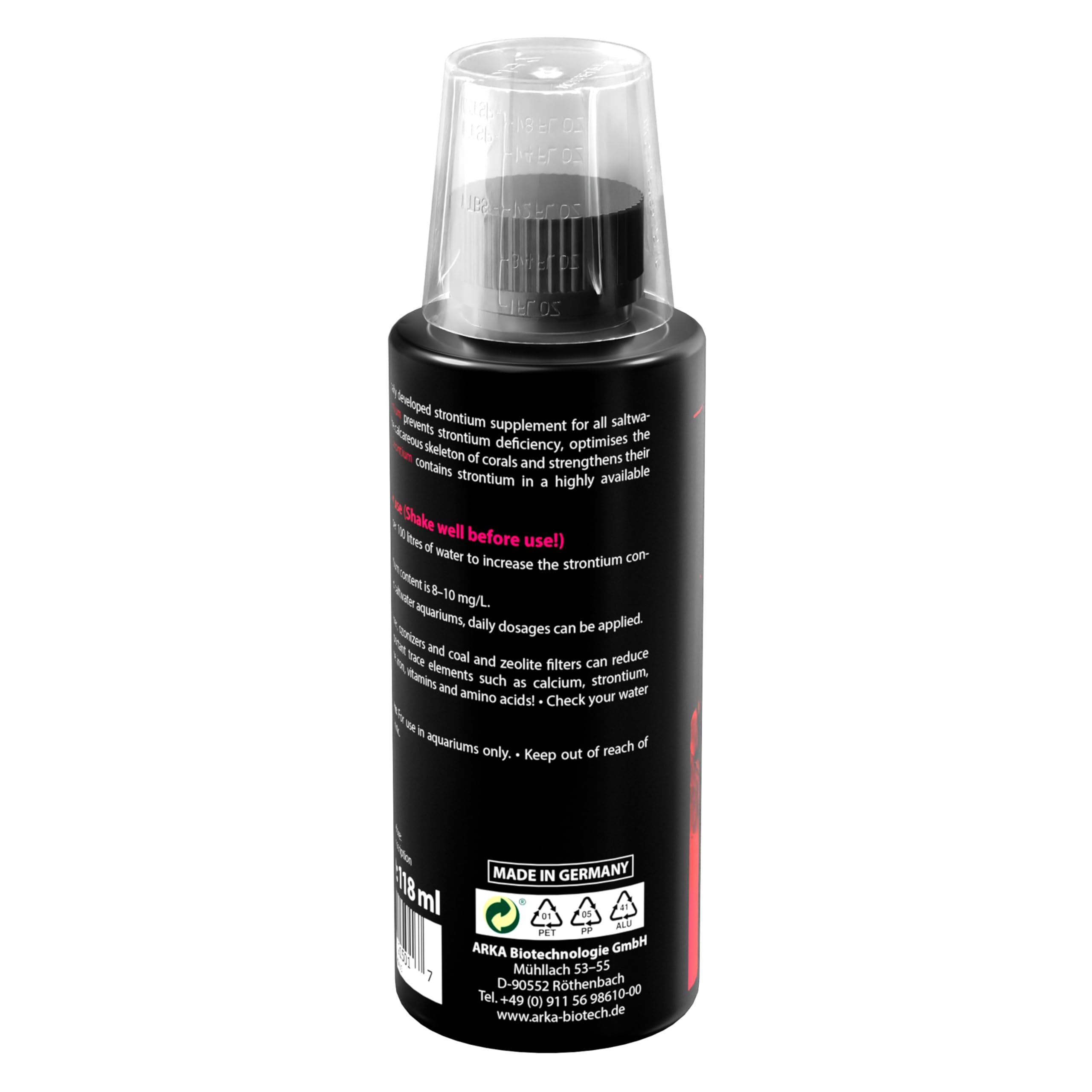 ARKA - strontium additive in premium quality for any sea water aquarium very yield, 118 ml, multicoloured, 4oz (118ml) - Image 3