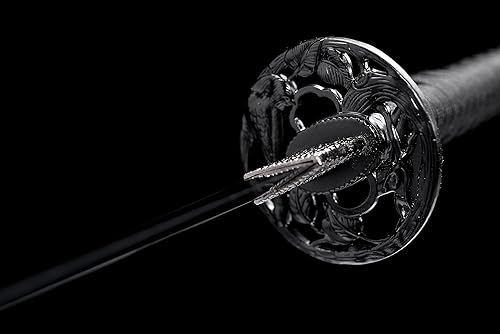 Miniatura 3 de Espada japonesa samurái negra Katana espadas forjadas a mano