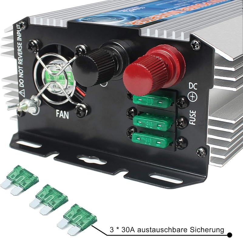 BYGD Feszültségátalakító 12V-ról 230V-ra 750W/1500W - Autós Inverter 2 USB Porttal, Szivargyújtó Csatlakozással