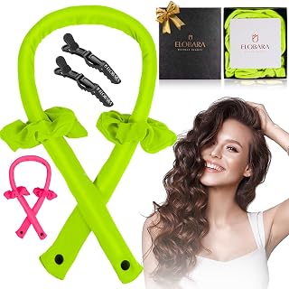 Heatless Hair Curler Set - Heatless Curling Rod Headband Kit for Easy Overnight Heatless Curls, Hair Curlers to Sleep In for Effortless Styling, Heatless curlers with No Heat (Neon Green)