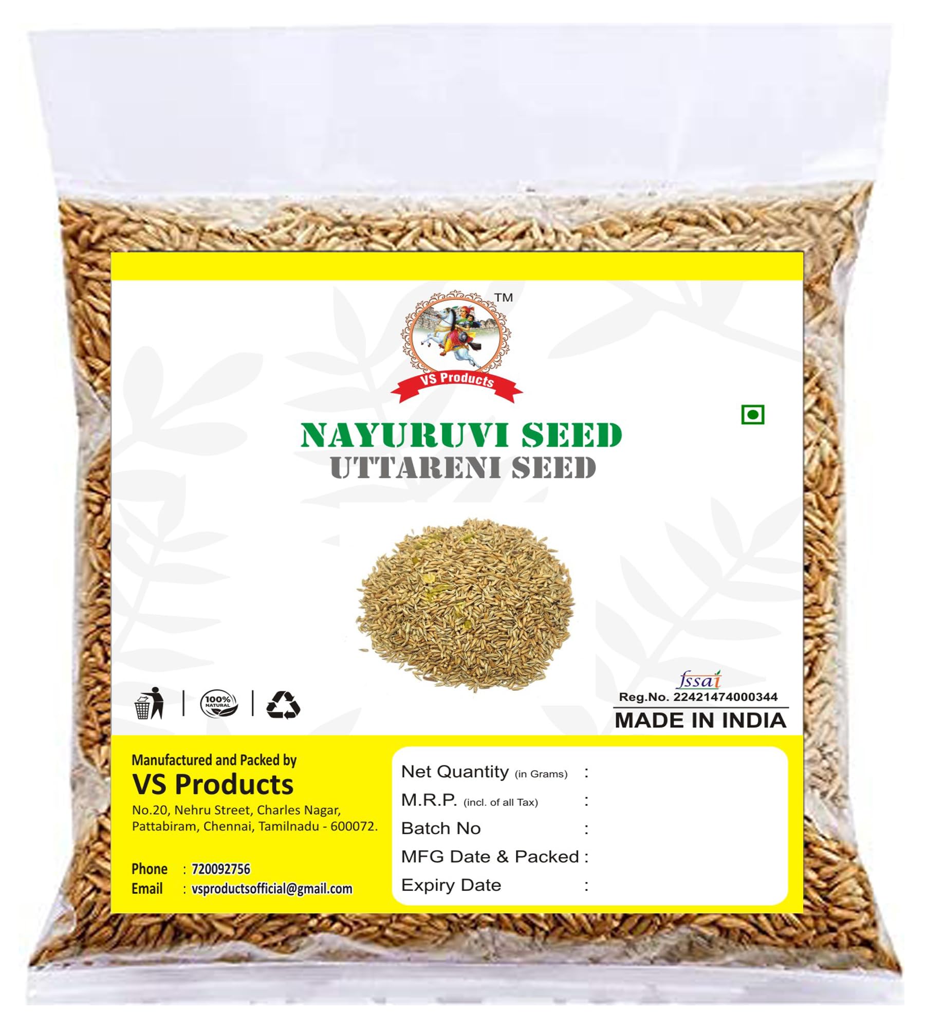 VS Products Nayuruvi Seeds, 150g, Uttareni seeds, Apamarga, Achyranthes Aspera, Latjira, Chirchita, Chaff Flower Seeds,150g (Pack of 1 x 100g pack of 1 x 50g) (B09FJRKKMZ) Amazon Price History, Amazon Price Tracker