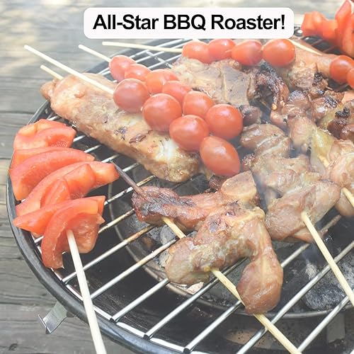 Miniatura 7 de 200 palitos de bambú para asar malvaviscos, pinchos pequeños para hogueras, adecuados de 16 pulgadas, resistentes, 0.157 in de grosor, palos de