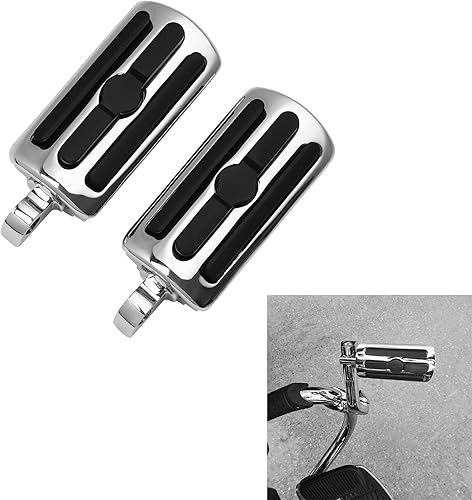 Miniatura 7 de TCMT - Estriberas de pie de carretera para Harley Electra Street Glide Road King (Estribos estilo A, cromados)