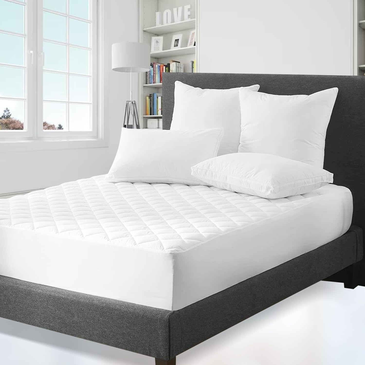 Venneti Waterproof Mattress Protector Queen - Soft, Hypoallergenic, and Breathable Quilted Cotton Bed Cover - Deep Pocket Fitted Design - Quilted Bedding Shield for Comfortable Sleep…