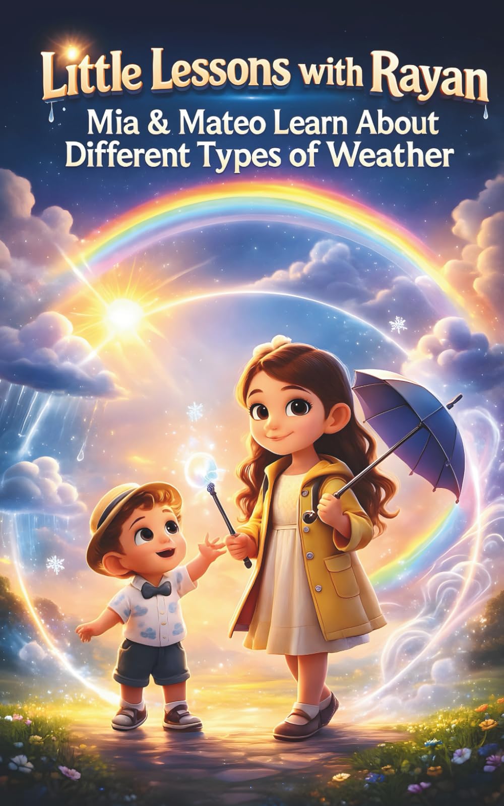 Little Lessons with Rayan: Mia & Mateo Learn About Different Types of Weather: A Fun & Simple Weather Guide for Kids (Sunny, Rainy, Cloudy & More!)