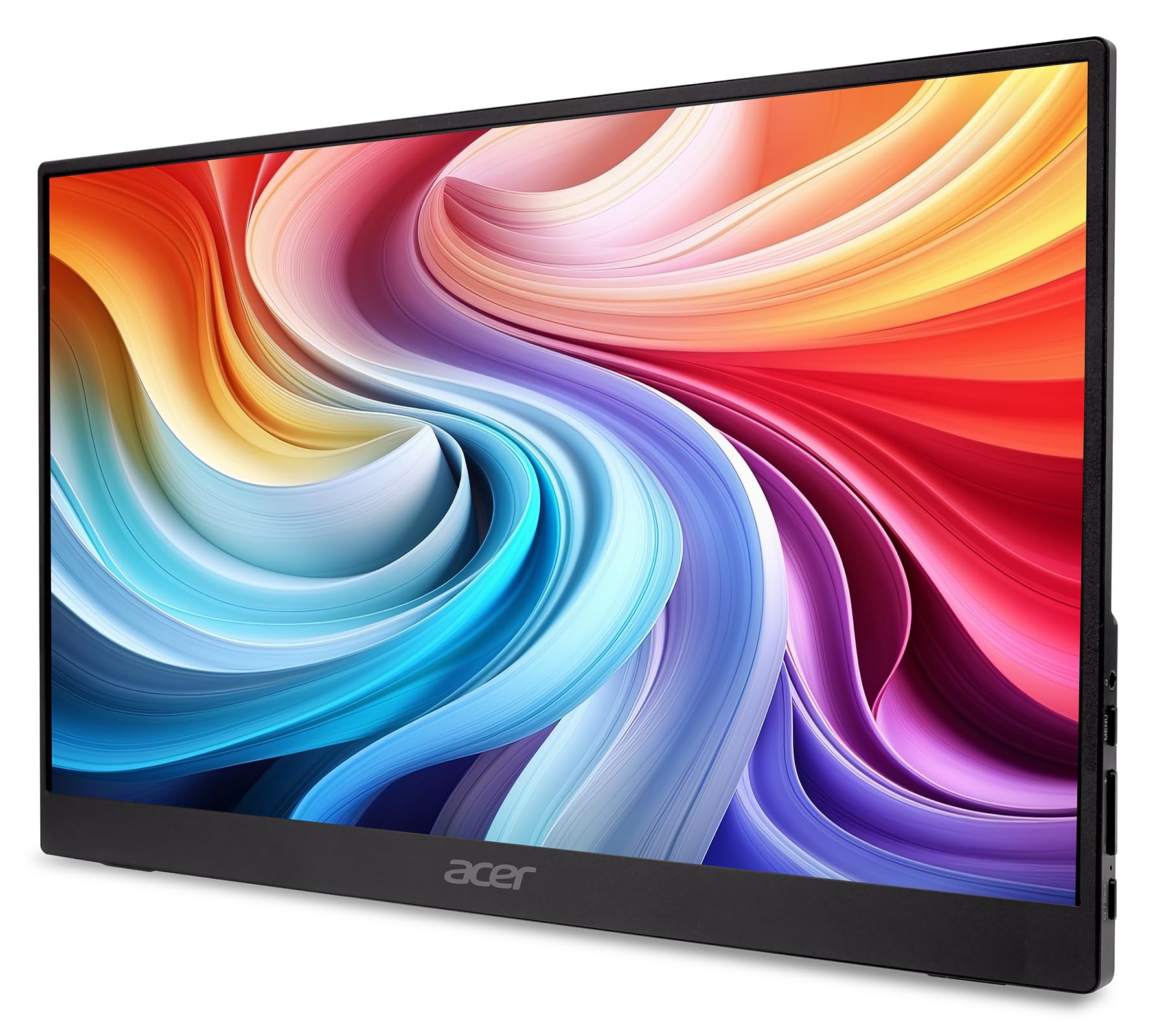acer PM161QB1bmiuux Monitor AdaptiveSync da 15.6", Display IPS Full HD, 60 Hz, 4 ms (GTG), 16:9, USB Type-C, HDMI 1.4, Schermo PC con Contrasto 100M:1, Lum 250 cd/m2, Cavi HDMI e Type-C Inclusi, Nero