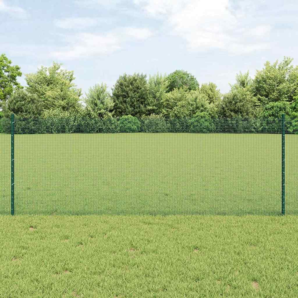 Valla con postes, juego de valla de jardín para pollos, gansos, pavos, aves de corral 25 x 0,8 m (malla de 1,2 x 1,2 cm)