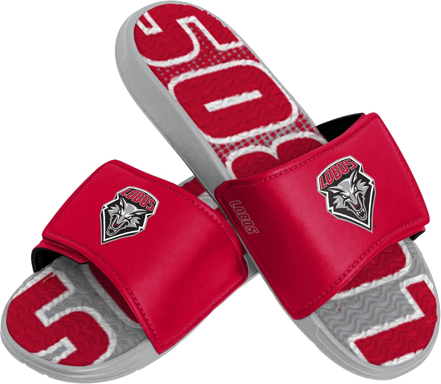 FOCO New Mexico Lobos NCAA Mens Gradient Wordmark Gel Slide - M