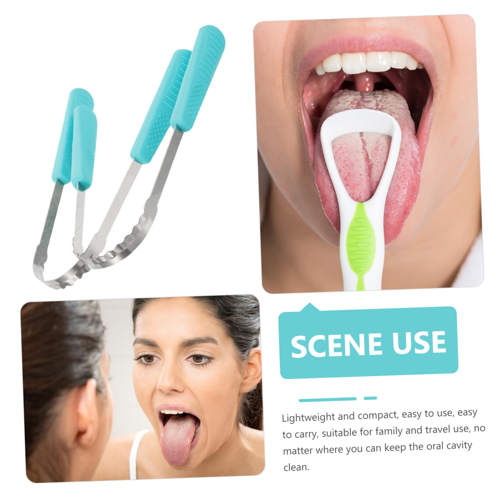 Beavorty 15 Pz raschietto per lingua portatile scraper fornitura di denti detergente per metalli strumenti per la pulizia della lingua strumento per la pulizia della lingua Palmare attrezzo