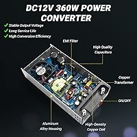 Vista 4 de Convertidor de nueva versión, convertidor de 110 V CA a 12 V CC, fuente de alimentación de 12 V, 360 W, 30 A, transformador de interruptor de CC