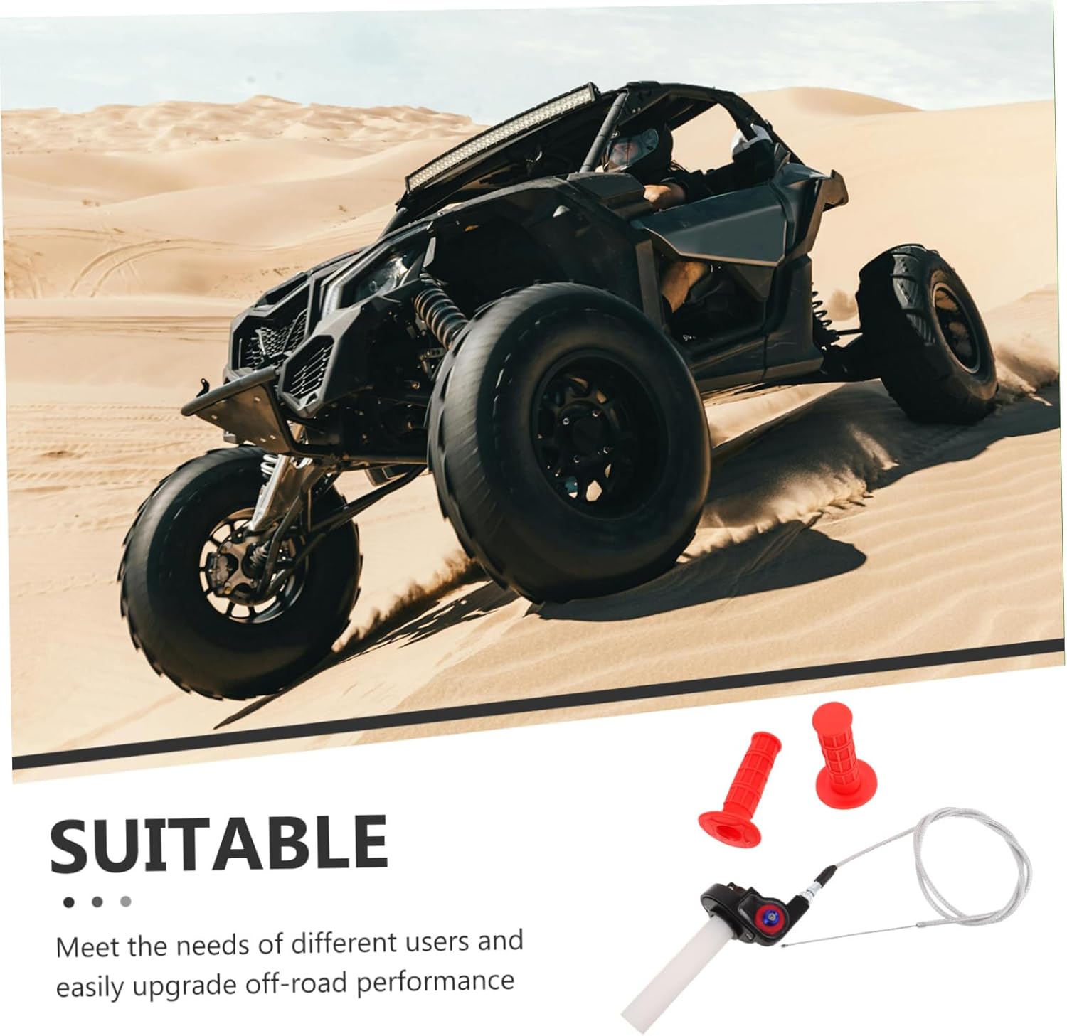 1 Set Throttle Cable Kit for ATV Dirt Bike Durable Handlebar Grips for Enhanced Control Tough Conditions Weather Resistant Broad Compatibility for Offroad Use