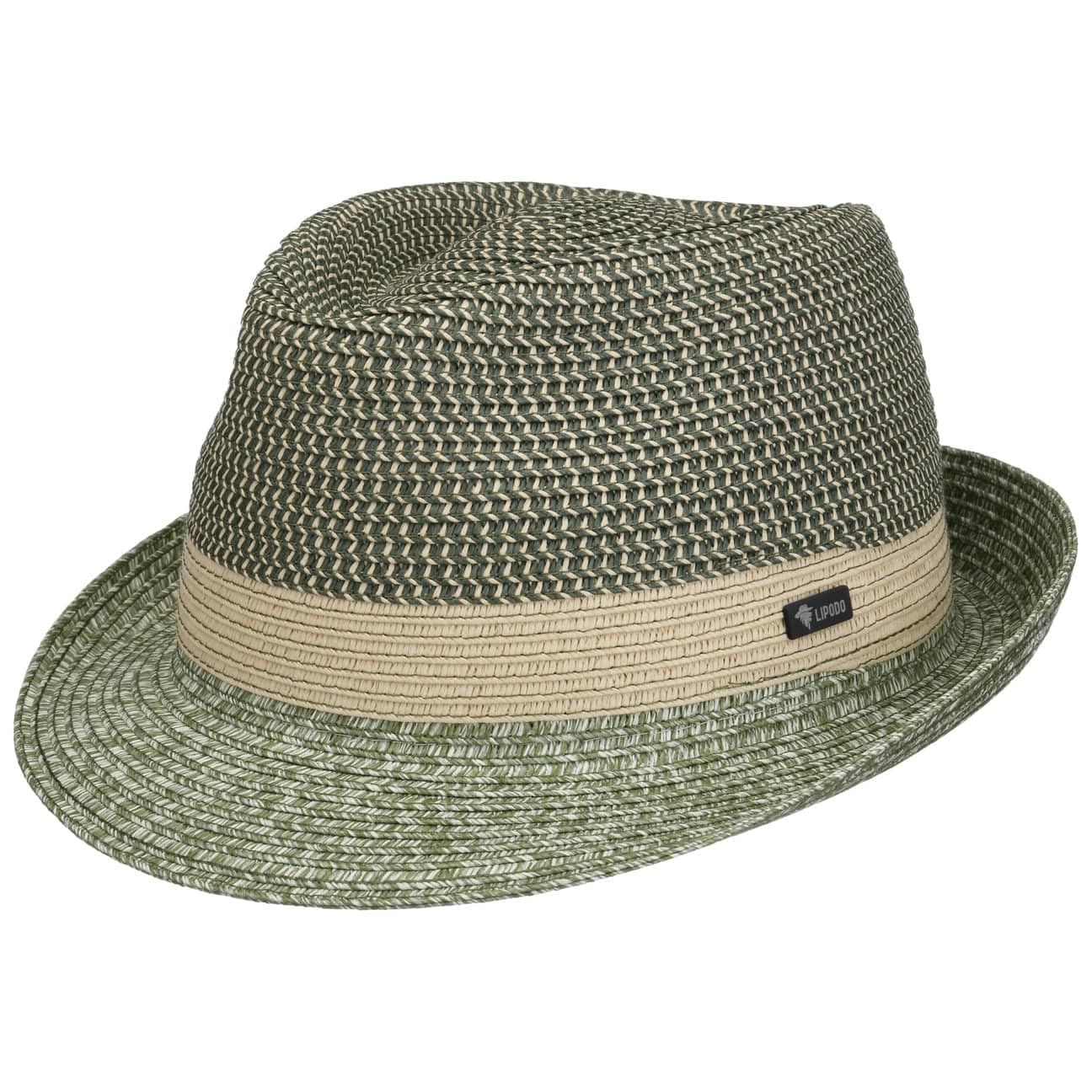 Lipodo Livasca Trilby Hat Heathered Made in Italy Unisex Spring Summer Green