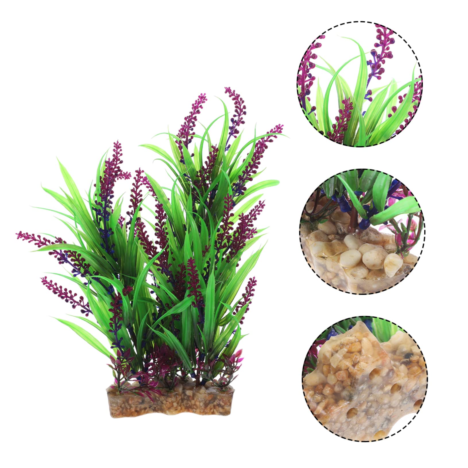 Sosoport 5 Piezas Plantas Acuáticas Artificiales Flora Artificial Decorativa Mini Plantas De Pecera Decoración De Acuáticas De Simulación Pecera Agua Hierba Aire Bonsái El Plastico