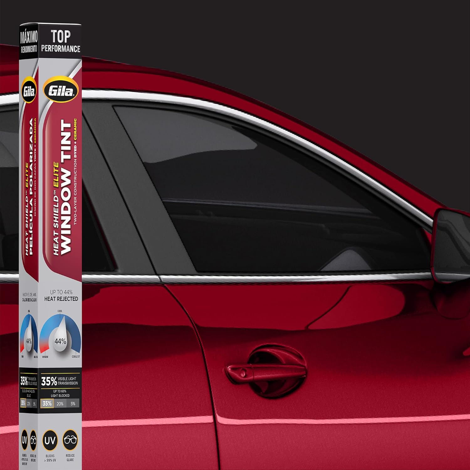 Gila® HEAT SHIELD ELITE™ 35 VLT Automotive Ceramic Window Tint DIY Advanced Heat