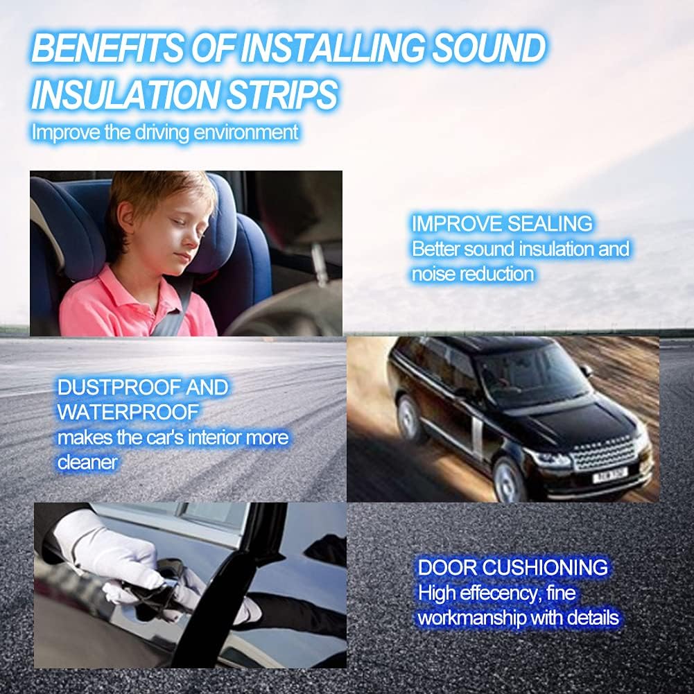 VGEBY Z Shape Car Door Window Trim, Self Adhesive Weatherstrip Rubber Seal Protector Guard Strip for Car Window Seal Strip Autodoor Seal