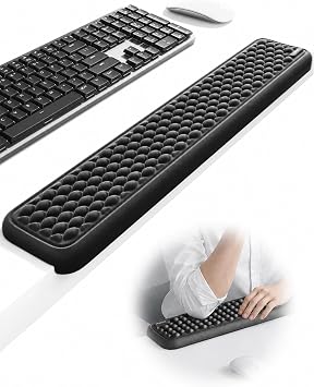 Vaydeer Ergonomic Full-Length L-Shaped Elbow Rest Pad, Desk Edge Pad, Black