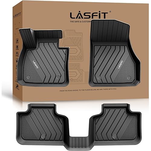 LASFIT Floor Mats Fit for BMW X2 2018-2023/ BMW X1 2016-2022 M35i, sDrive28i, xDrive28i, Custom Fit TPE All Weather Waterproof Floor Liners Front & Rear Rows Car Liners, Black