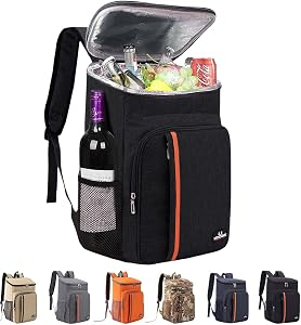 Camping Cooler Backpack 25 Cans, Leak Proof Insulated Thermal Bag, Beach Travel Picnic Lunch Backpack for Men Women