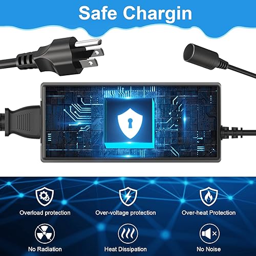 Miniatura 4 de Shentian Fuente de alimentación Encendedor de cigarrillos Enchufe Adaptador de CA a CC 100V-240V a 24V 10A Cargador de Alimentación de Coche