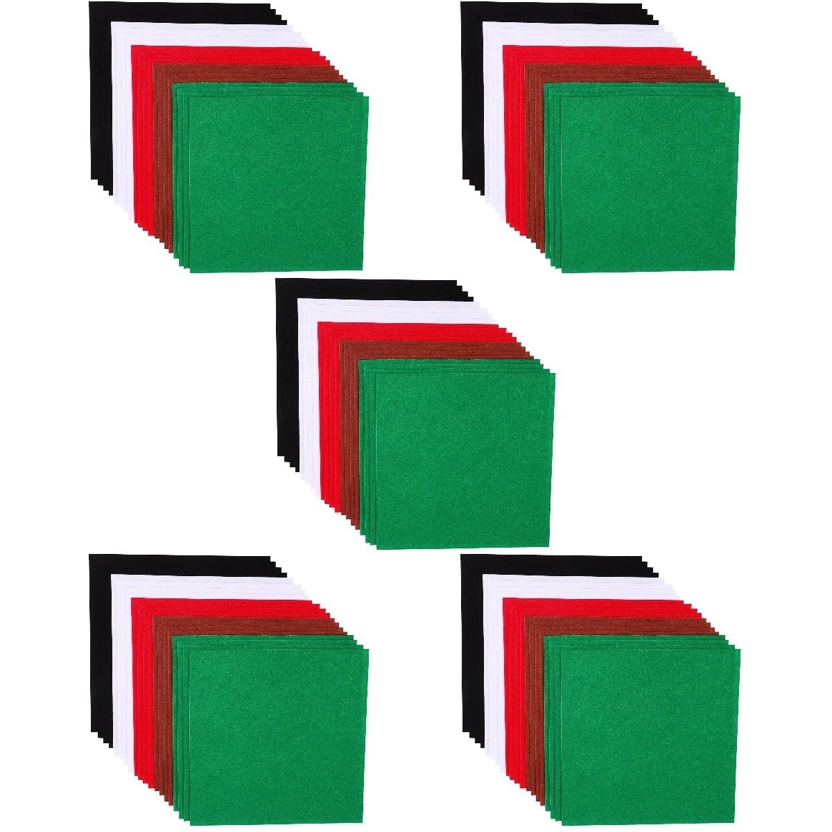 STOBOK 100stücke Filzplatten Bunten Farben Für Weihnachtsdekoration Bastelfilz Nicht Selbstklebend Für Kreative Projekte Und Handarbeiten
