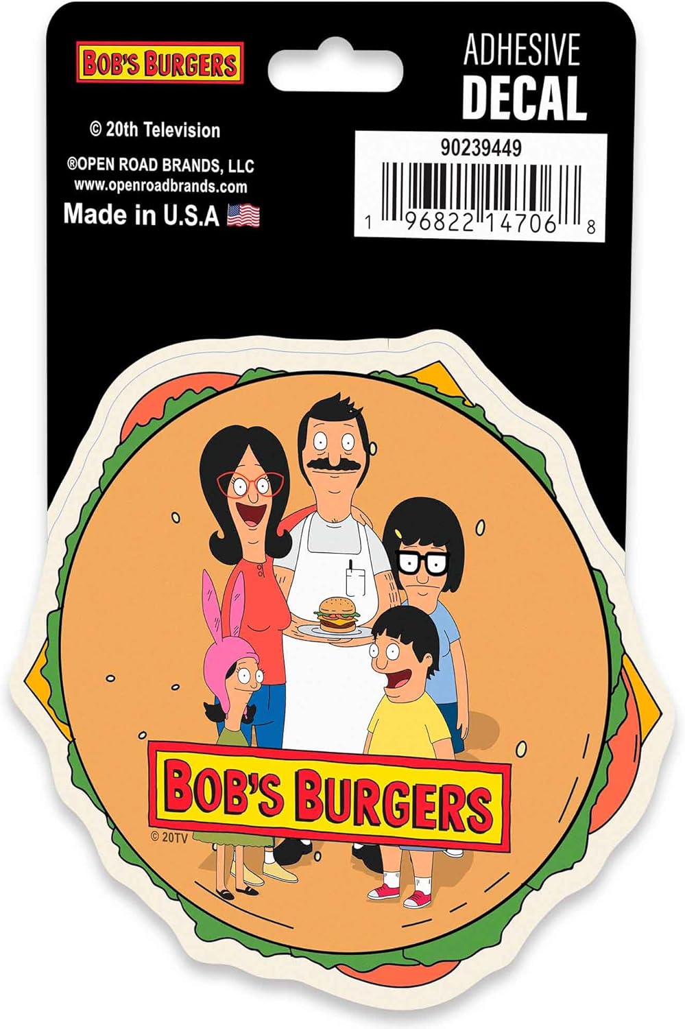 Bob’s Burgers Adhesive Vinyl Decal - Iconic Bob's Burgers Sticker Featuring The Belcher Family - Image 2