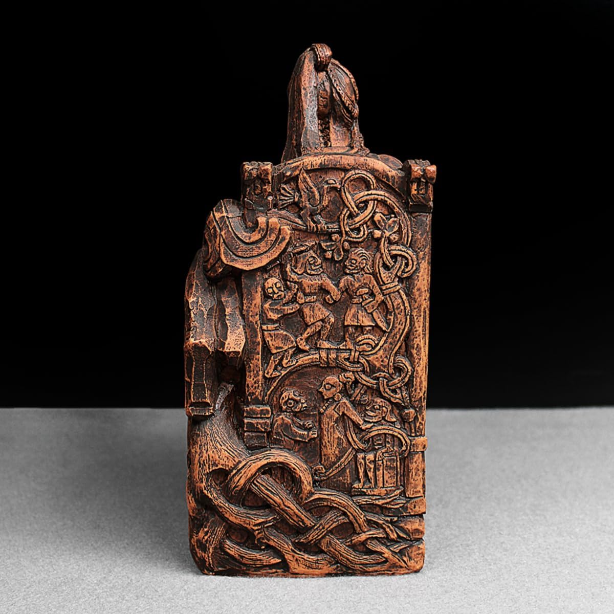 Dryad Design Hel Statue - Norse Goddess of The Underworld - Viking Home Decor (Wood Finish)